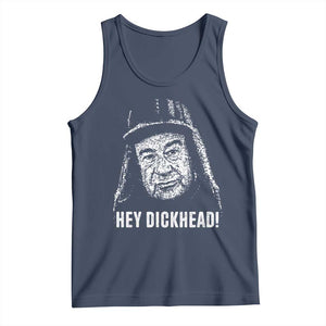 Hey Dckhead Grumpy Old Man Humor Tank Top Jerk Sarcastic Comedy TS02 Navy Print Your Wear