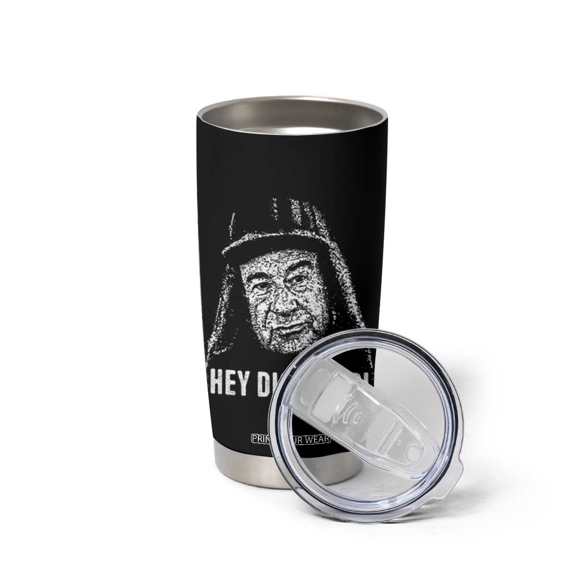 Hey Dckhead Grumpy Old Man Humor Tumbler Cup Jerk Sarcastic Comedy TS02 Print Your Wear