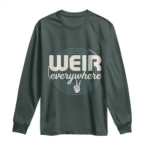 Weir Everywhere Retro Tribute Long Sleeve Shirt Psychedelic Peace and Music Culture TS02 Dark Forest Green Print Your Wear