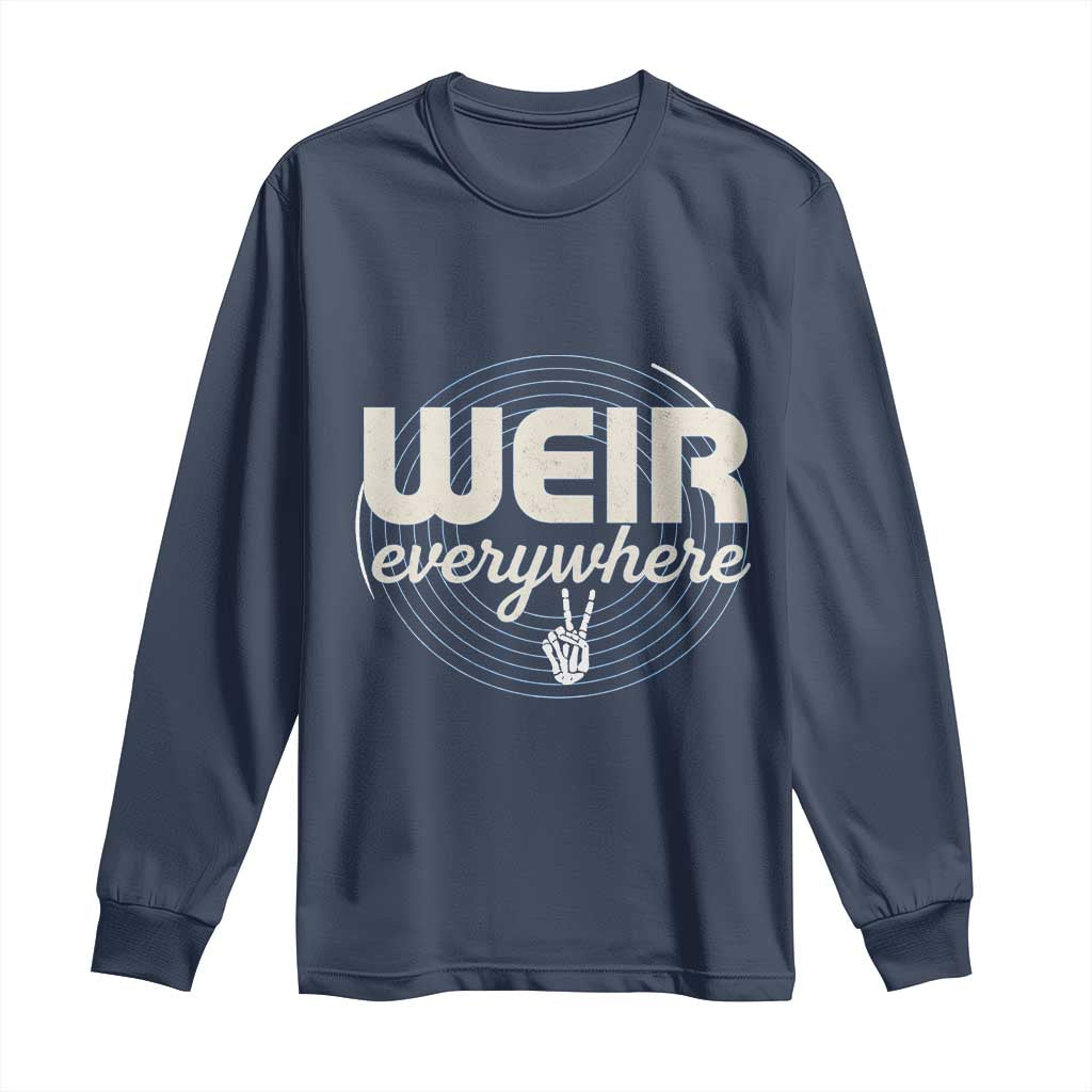 Weir Everywhere Retro Tribute Long Sleeve Shirt Psychedelic Peace and Music Culture TS02 Navy Print Your Wear