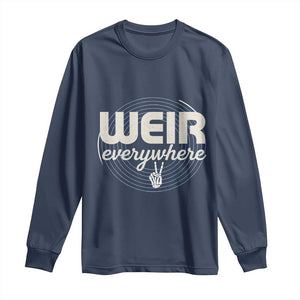 Weir Everywhere Retro Tribute Long Sleeve Shirt Psychedelic Peace and Music Culture TS02 Navy Print Your Wear