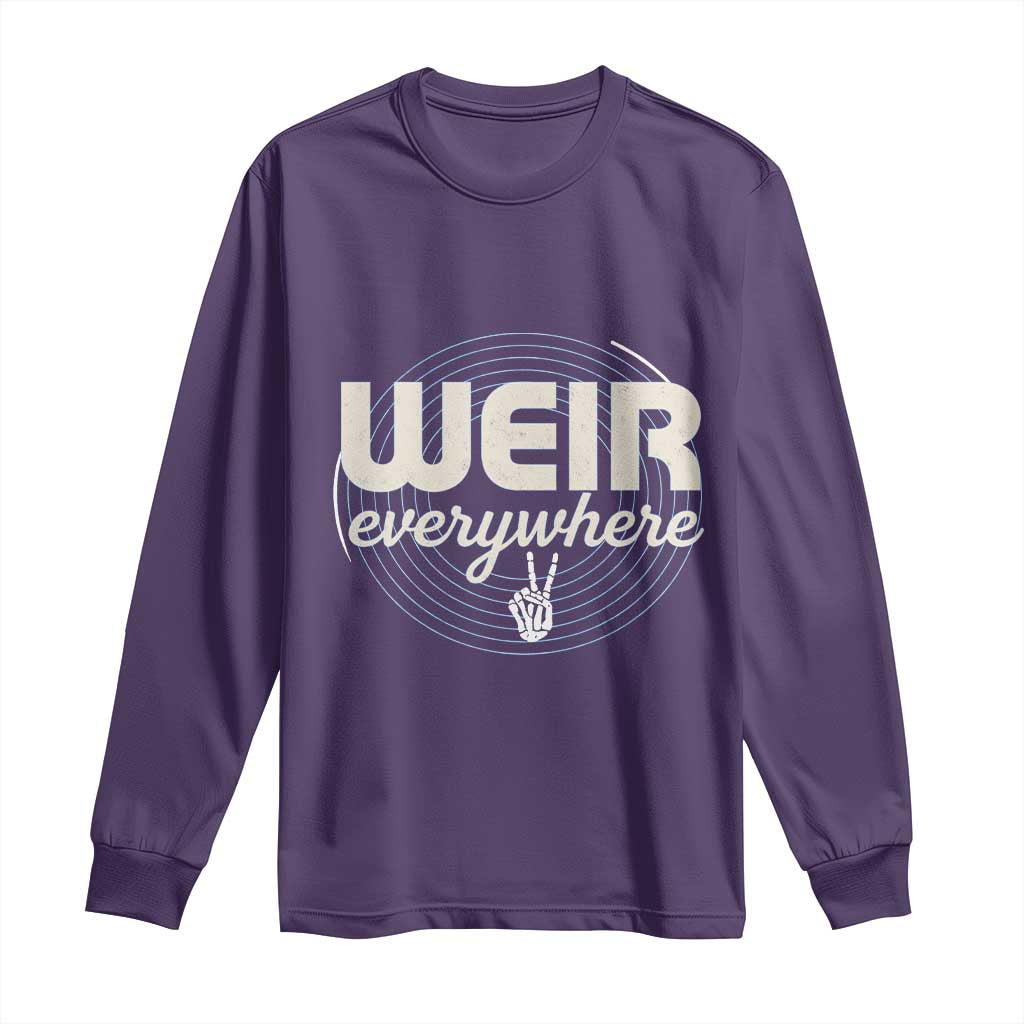 Weir Everywhere Retro Tribute Long Sleeve Shirt Psychedelic Peace and Music Culture TS02 Purple Print Your Wear