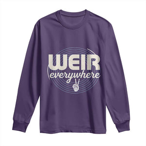 Weir Everywhere Retro Tribute Long Sleeve Shirt Psychedelic Peace and Music Culture TS02 Purple Print Your Wear