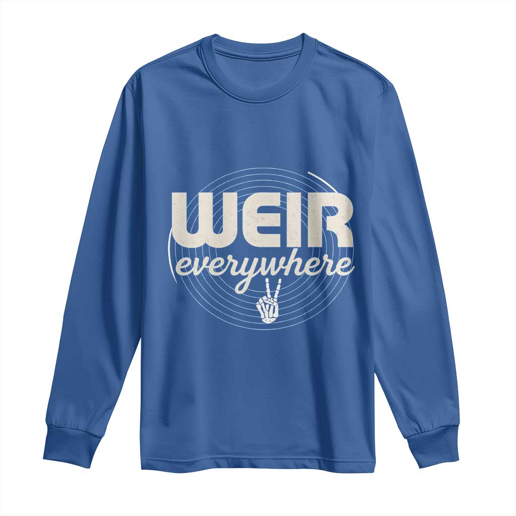 Weir Everywhere Retro Tribute Long Sleeve Shirt Psychedelic Peace and Music Culture TS02 Royal Blue Print Your Wear