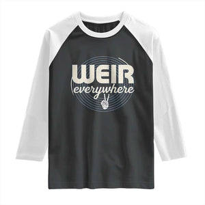 Weir Everywhere Retro Tribute Raglan Shirt Psychedelic Peace and Music Culture TS02 Black White Print Your Wear