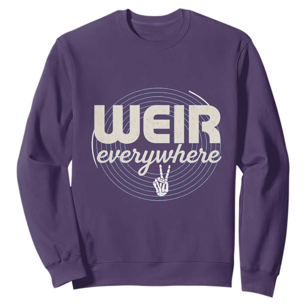 Weir Everywhere Retro Tribute Sweatshirt Psychedelic Peace and Music Culture TS02 Purple Print Your Wear