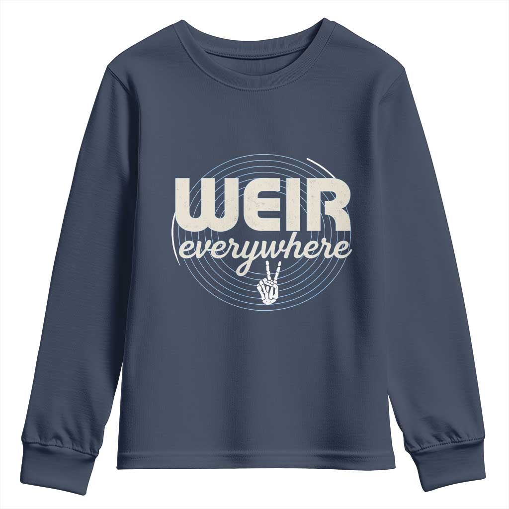 Weir Everywhere Retro Tribute Youth Sweatshirt Psychedelic Peace and Music Culture TS02 Navy Print Your Wear