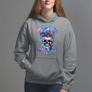 Skull Mom Hoodie Anti Social Muscle Mommy Club Tie Dye Messy Bun Mama TS02 Charcoal Printyourwear