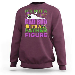 Funny Mardi Gras Dad Sweatshirt It's Not A Dad Bod It's A Father Figure TS02 Maroon Printyourwear