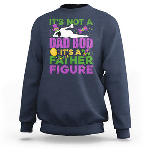 Funny Mardi Gras Dad Sweatshirt It's Not A Dad Bod It's A Father Figure TS02 Navy Printyourwear