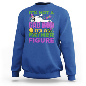 Funny Mardi Gras Dad Sweatshirt It's Not A Dad Bod It's A Father Figure TS02 Royal Blue Printyourwear