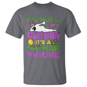 Funny Mardi Gras Dad T Shirt It's Not A Dad Bod It's A Father Figure TS02 Charcoal Printyourwear