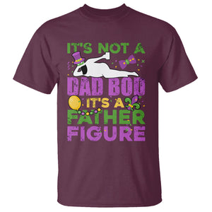 Funny Mardi Gras Dad T Shirt It's Not A Dad Bod It's A Father Figure TS02 Maroon Printyourwear