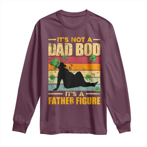 Funny Daddy St Patricks Day Long Sleeve Shirt It's Not A Dad Bod It's A Father Figure TS02 Maroon Print Your Wear