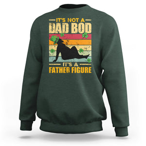 Funny Daddy St. Patricks Day Sweatshirt It's Not A Dad Bod It's A Father Figure TS02 Dark Forest Green Printyourwear