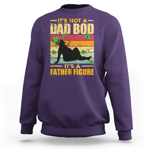 Funny Daddy St. Patricks Day Sweatshirt It's Not A Dad Bod It's A Father Figure TS02 Purple Printyourwear