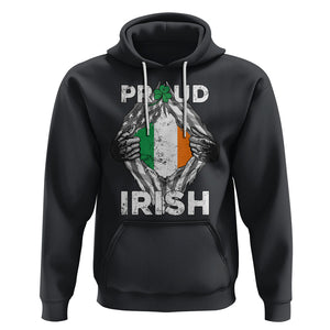 Proud Irish St. Patricks Day Hoodie Half American Half Ireland Flag TS02 Black Printyourwear