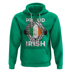 Proud Irish St. Patricks Day Hoodie Half American Half Ireland Flag TS02 Irish Green Printyourwear