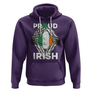 Proud Irish St. Patricks Day Hoodie Half American Half Ireland Flag TS02 Purple Printyourwear