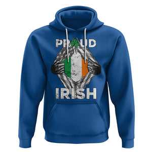 Proud Irish St. Patricks Day Hoodie Half American Half Ireland Flag TS02 Royal Blue Printyourwear