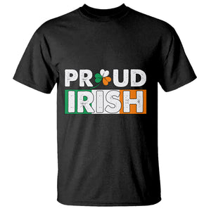 Proud Irish St. Patricks Day T Shirt Shamrock Lucky Charm Ireland Flag TS02 Black Printyourwear