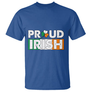 Proud Irish St. Patricks Day T Shirt Shamrock Lucky Charm Ireland Flag TS02 Royal Blue Printyourwear