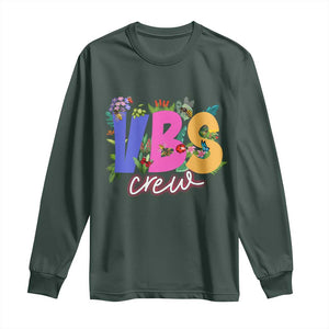 VBS Crew 2025 Long Sleeve Shirt Magninfied Vacation Bible School Adventure TS02 Dark Forest Green Print Your Wear