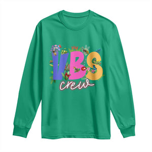 VBS Crew 2025 Long Sleeve Shirt Magninfied Vacation Bible School Adventure TS02 Irish Green Print Your Wear