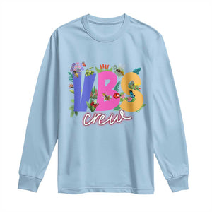 VBS Crew 2025 Long Sleeve Shirt Magninfied Vacation Bible School Adventure TS02 Light Blue Print Your Wear