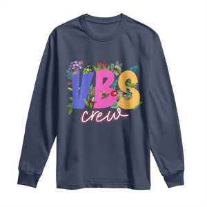 VBS Crew 2025 Long Sleeve Shirt Magninfied Vacation Bible School Adventure TS02 Navy Print Your Wear