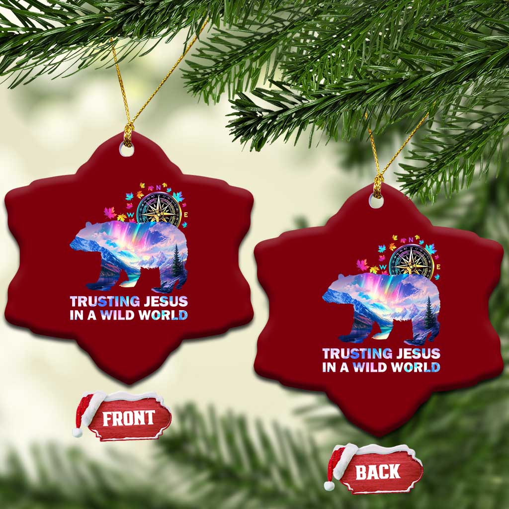 VBS 2025 Adventure Bear Ceramic Ornament Trusting Jesus In A Wild World Northen Lights TS02 Print Your Wear