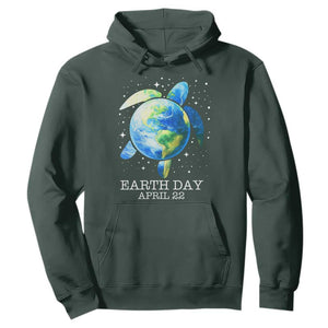 Earth Day Sea Turtle Hoodie Restore Earth Save The Planet TS02 Dark Forest Green Print Your Wear