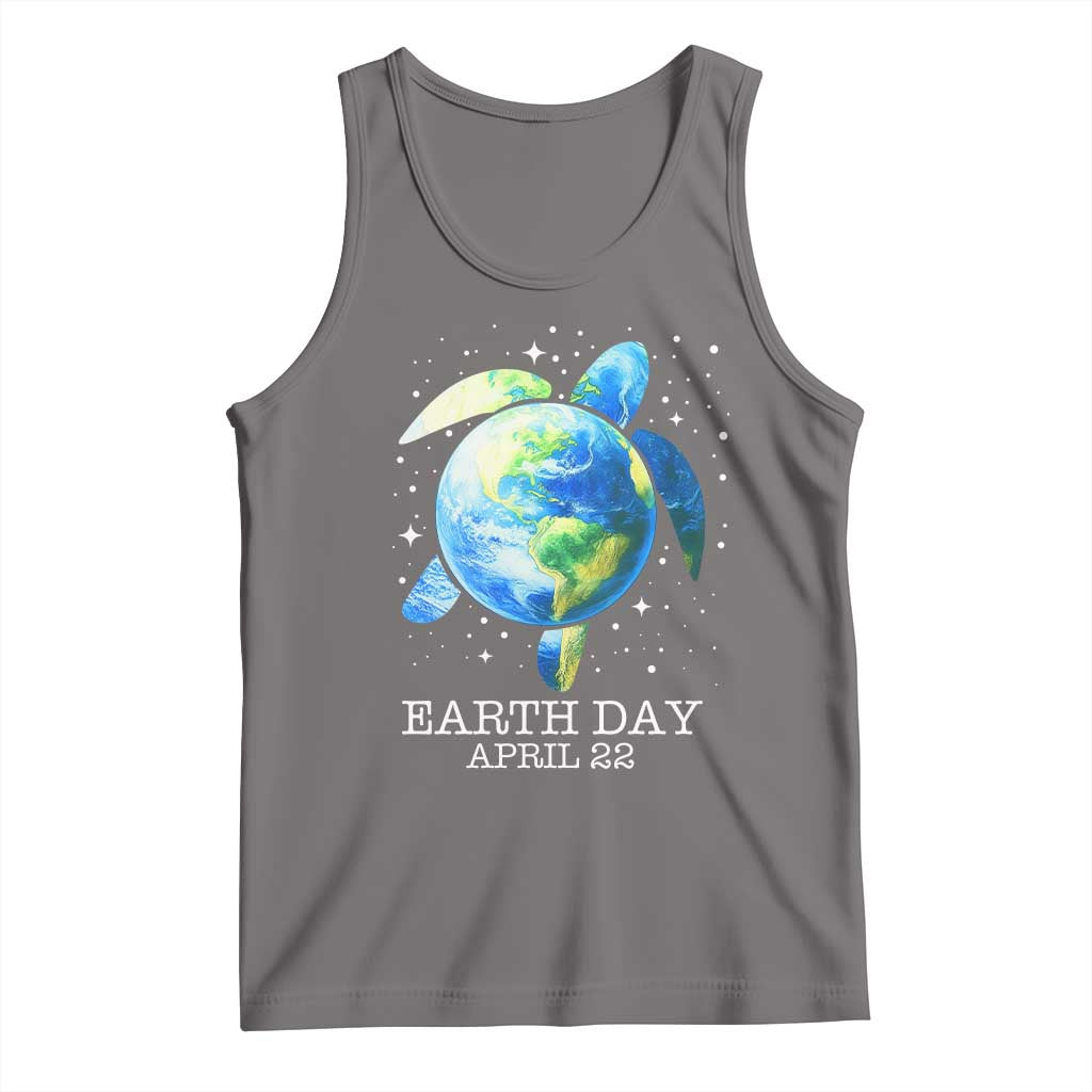 Earth Day Sea Turtle Tank Top Restore Earth Save The Planet TS02 Deep Heather Print Your Wear