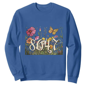 Funny 8647 Subtle Sarcasm Sweatshirt Floral Boho Style TS02 Royal Blue Print Your Wear
