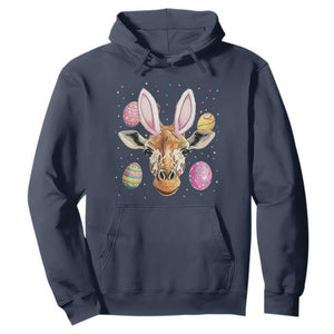 Funny Giraffe Bunny Hoodie Happy Easter Day Sunday TS02 Navy Print Your Wear