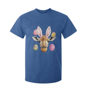 Funny Giraffe Bunny T Shirt For Kid Happy Easter Day Sunday TS02 Royal Blue Print Your Wear