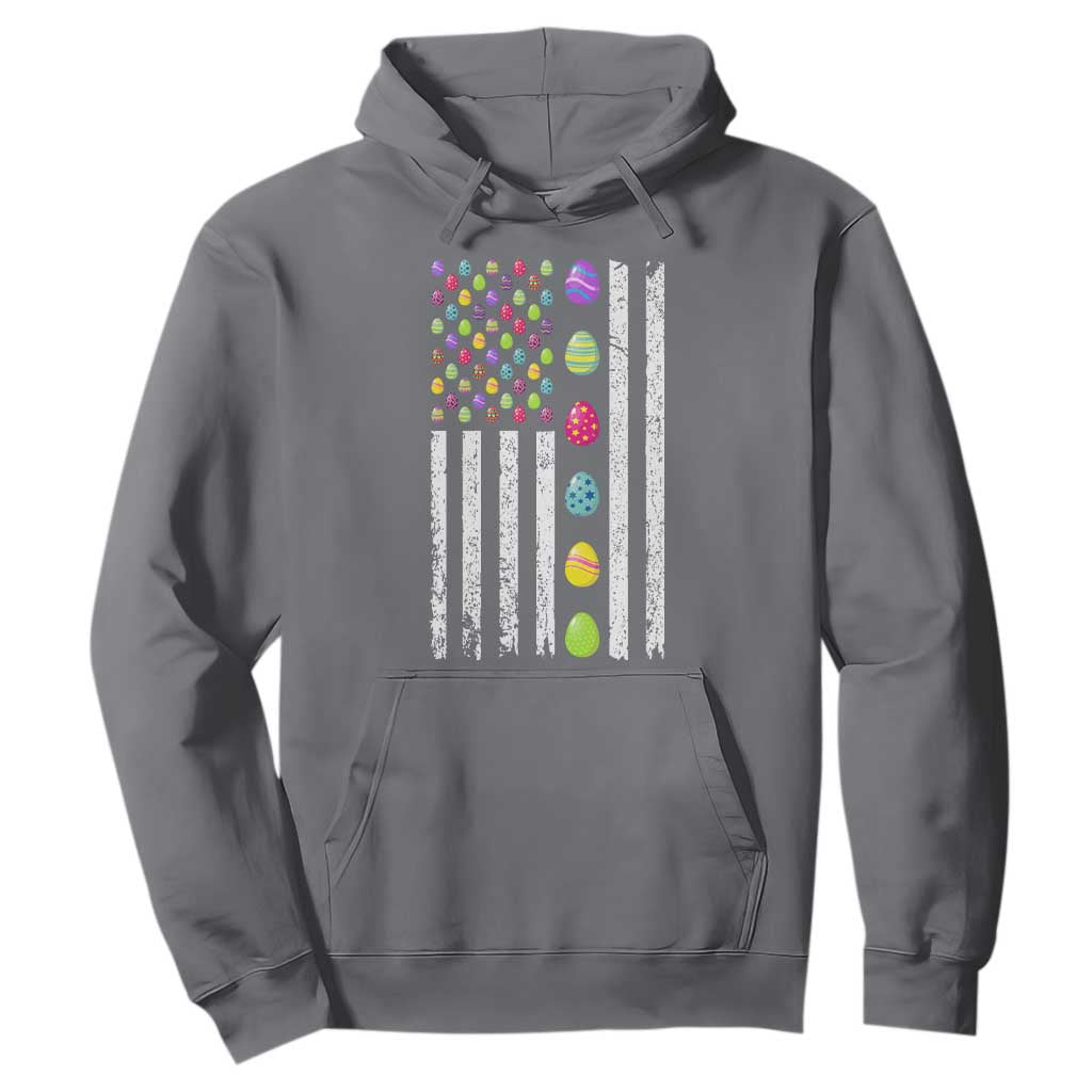 Easter Eggs American Flag Patriotic Hoodie Happy Easter Day TS02 Charcoal Print Your Wear