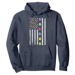 Easter Eggs American Flag Patriotic Hoodie Happy Easter Day TS02 Navy Print Your Wear