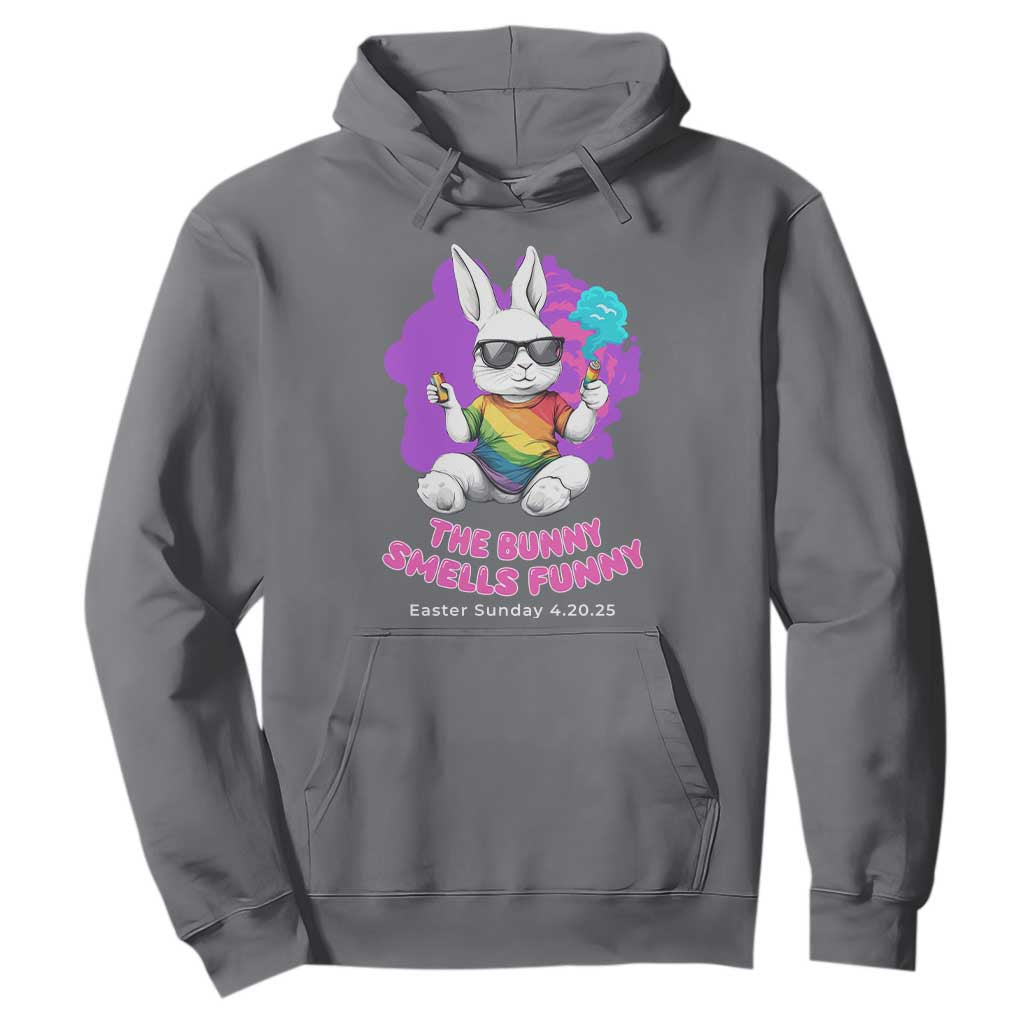 Happy 420 Easter Hoodie The Bunny Smells Funny TS02 Charcoal Print Your Wear