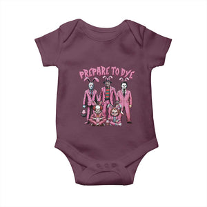 Prepare to Groovy Dye Funny Bunny Easter Baby Onesie Horror Dyeing Eggs TS02 Maroon Print Your Wear