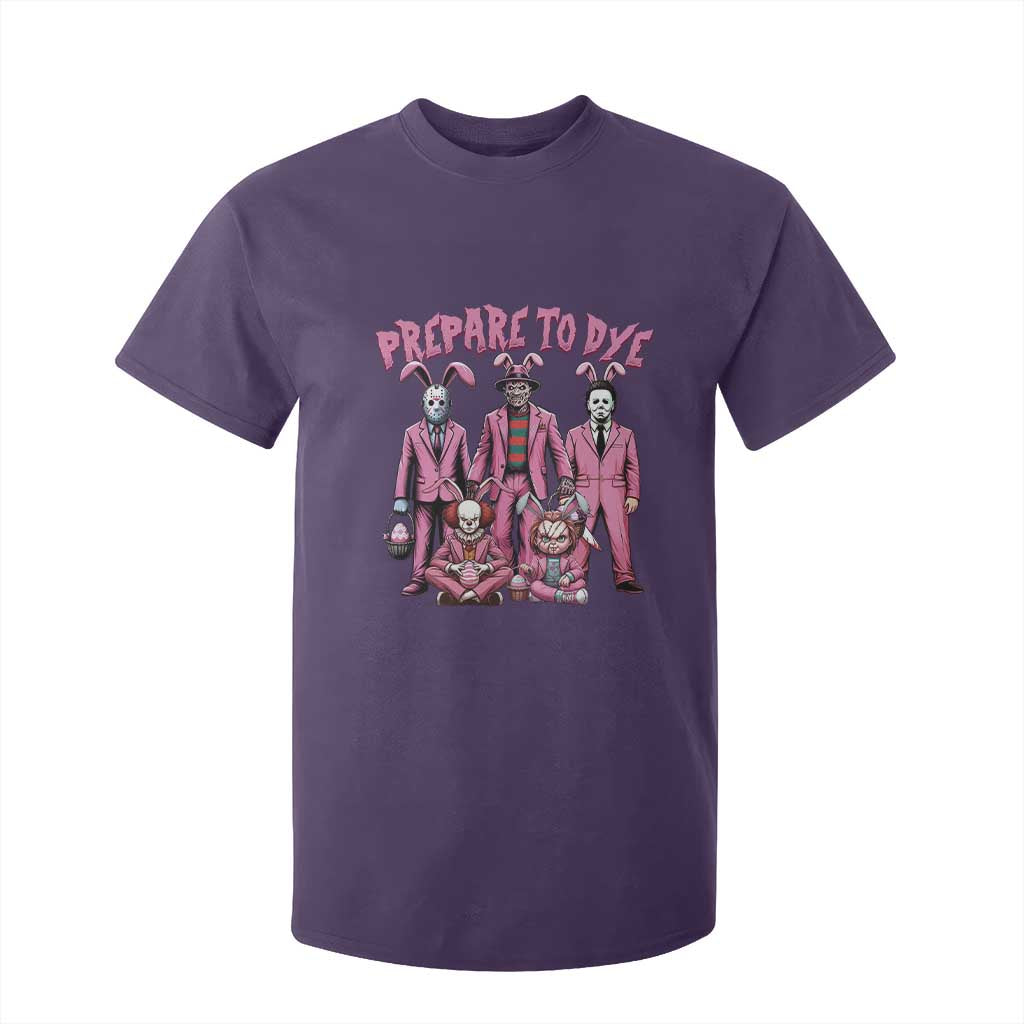 Prepare to Groovy Dye Funny Bunny Easter T Shirt For Kid Horror Dyeing Eggs TS02 Purple Print Your Wear
