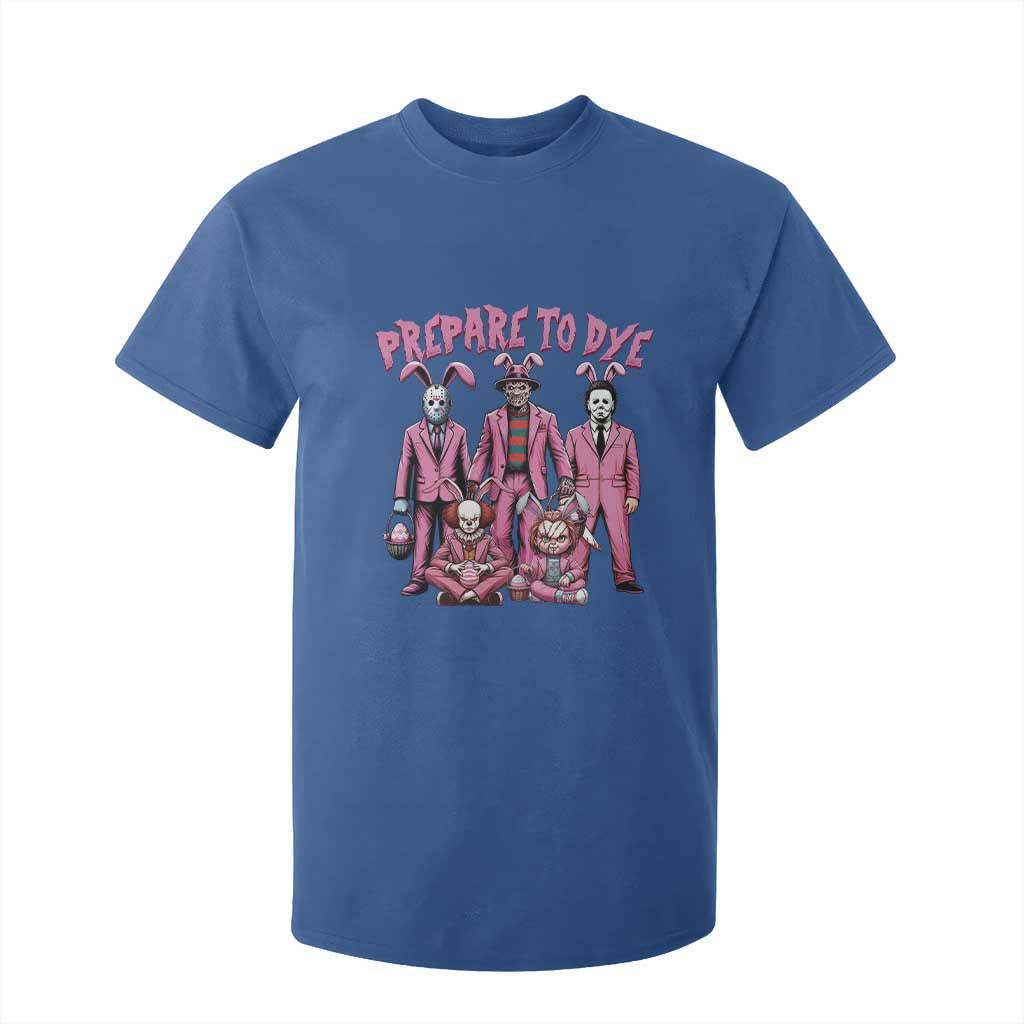 Prepare to Groovy Dye Funny Bunny Easter T Shirt For Kid Horror Dyeing Eggs TS02 Royal Blue Print Your Wear