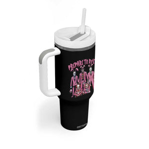 Prepare to Groovy Dye Funny Bunny Easter Tumbler With Handle Horror Dyeing Eggs TS02 Print Your Wear