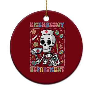 Emergency Department Skeleton Nurse Easter Ceramic Ornament ER Nursing Room TS02 1pc Red Print Your Wear