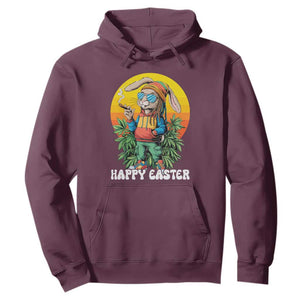Happy 420 Easter Hoodie Funny Bunny Smoking Weed TS02 Maroon Print Your Wear