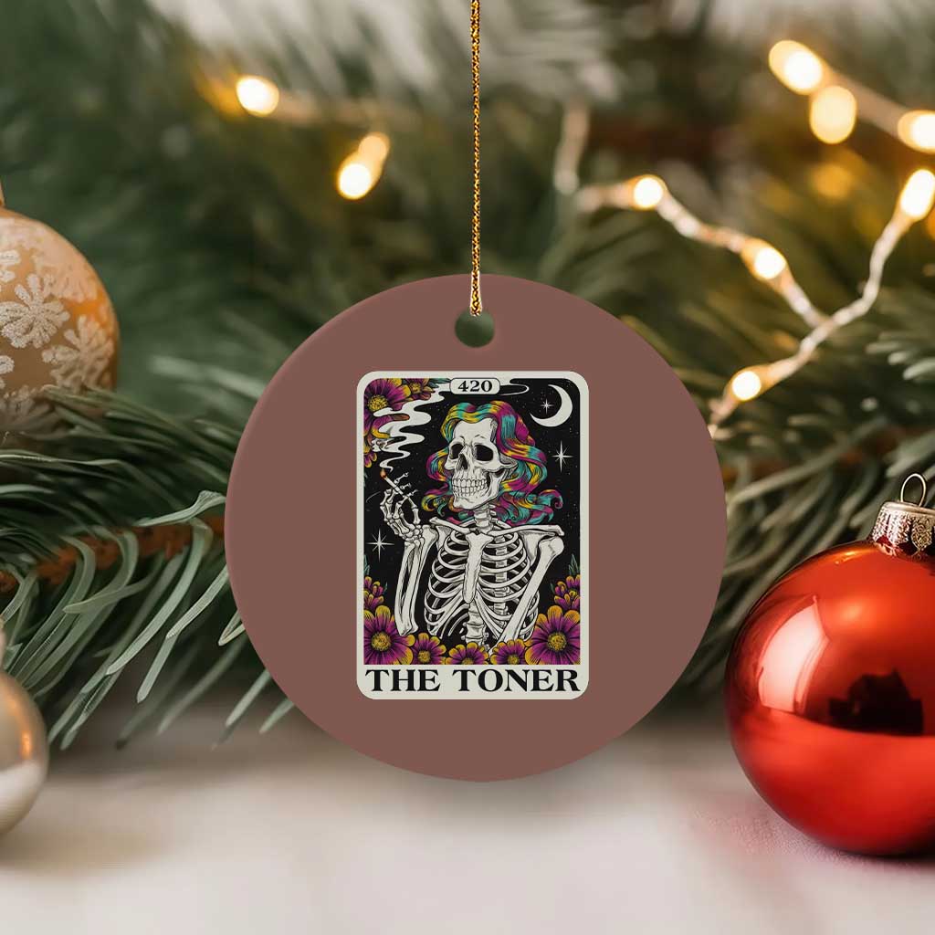 Skeleton 420 Cannabis Ceramic Ornament Tarot Card The Stoner Weed Lover TS02 1pc Mocha Print Your Wear