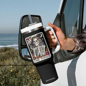 Skeleton 420 Cannabis Tumbler With Handle Tarot Card The Stoner Weed Lover TS02 Print Your Wear