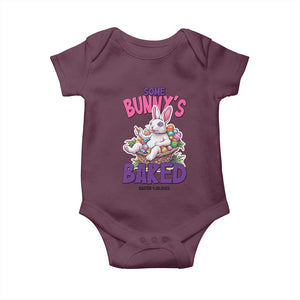 Happy 420 Easter Baby Onesie Bunny Funny Weed Smoking Rabbit Cannabis 4/20 Day TS02 Maroon Print Your Wear