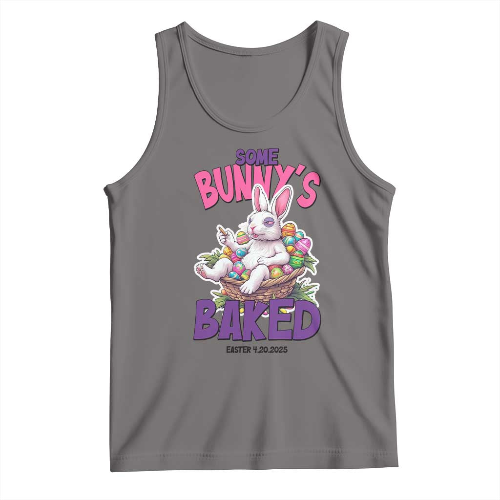 Happy 420 Easter Tank Top Bunny Funny Weed Smoking Rabbit Cannabis 4/20 Day TS02 Deep Heather Print Your Wear