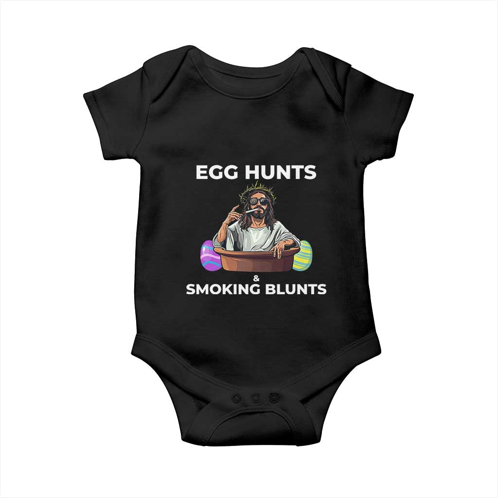 Happy 420 Easter Baby Onesie Blunt Stoner TS02 Black Print Your Wear